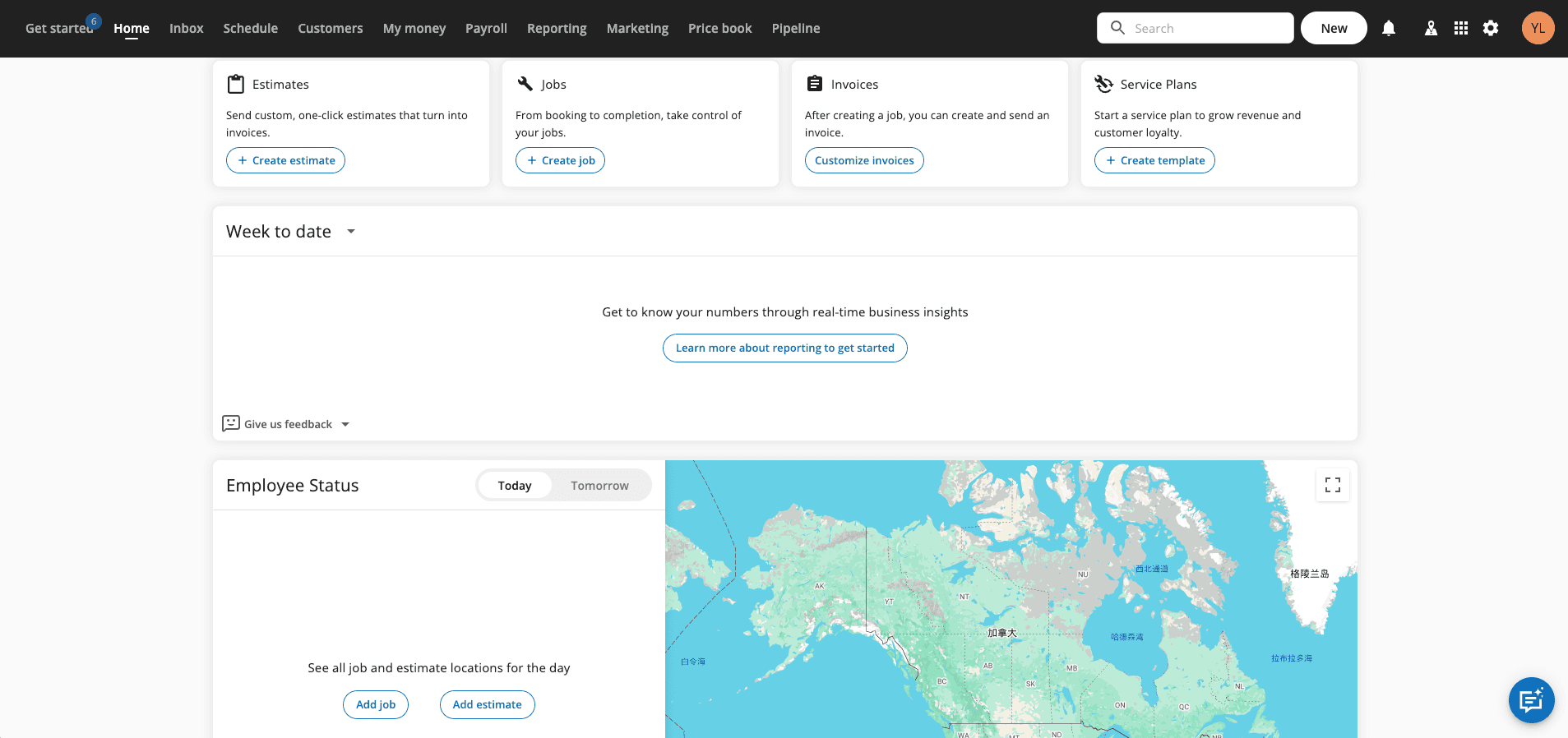 Housecall Pro dashboard overview