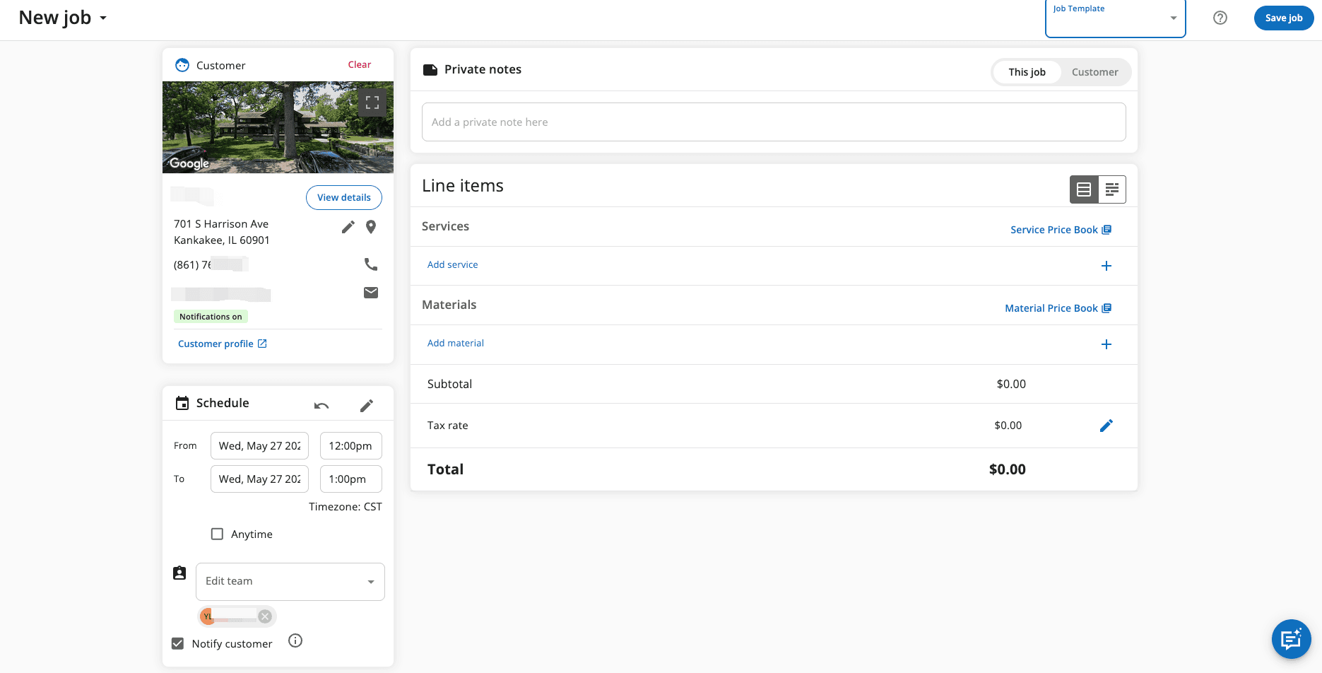 Housecall Pro quoting and proposal interface