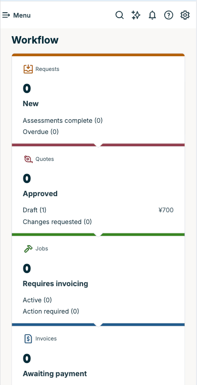 Jobber mobile app interface on smartphone